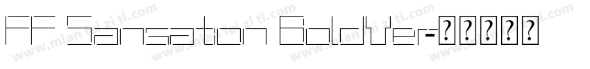 FF Sansation BoldVer字体转换